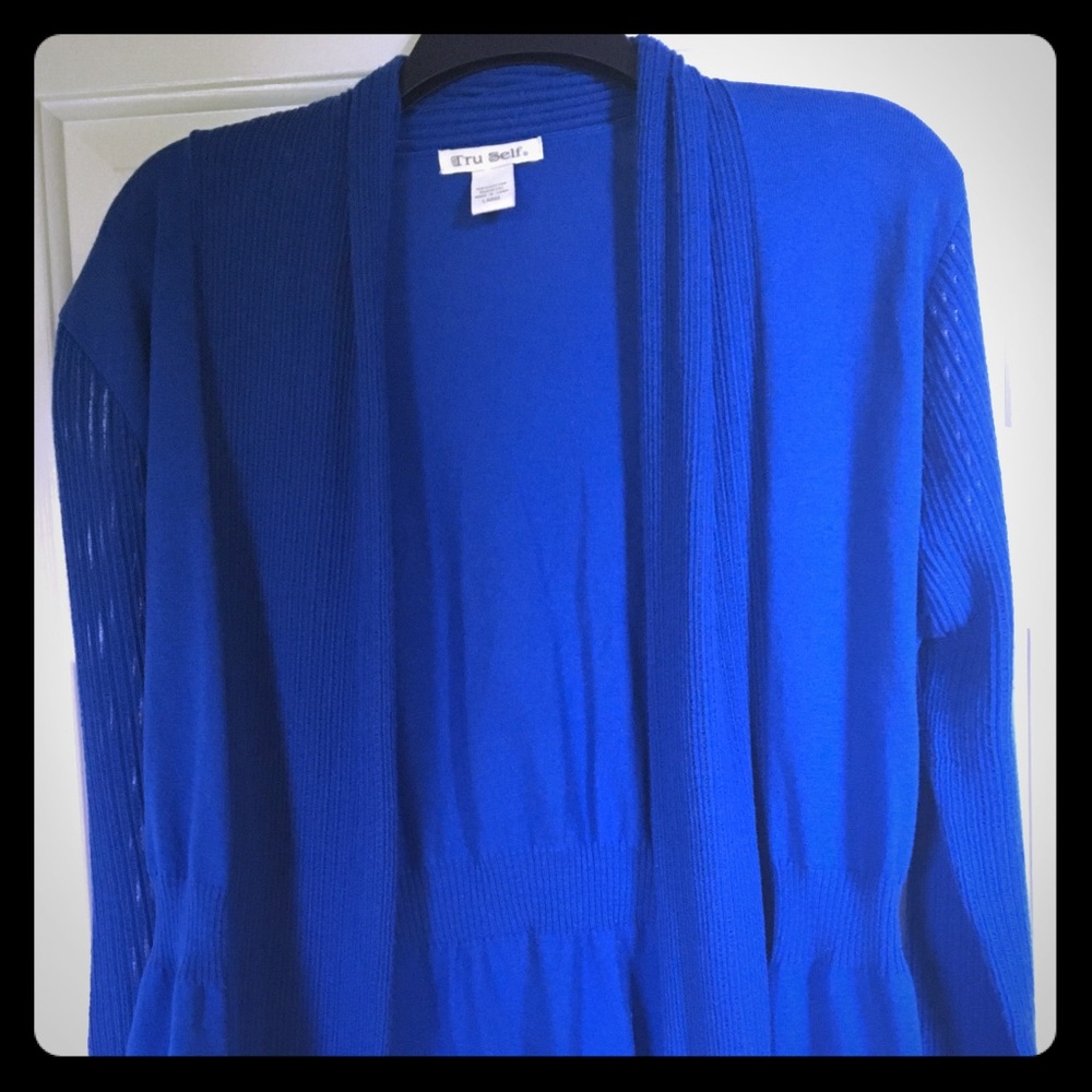 Tru Self Front Tie Peblum Style Sweater